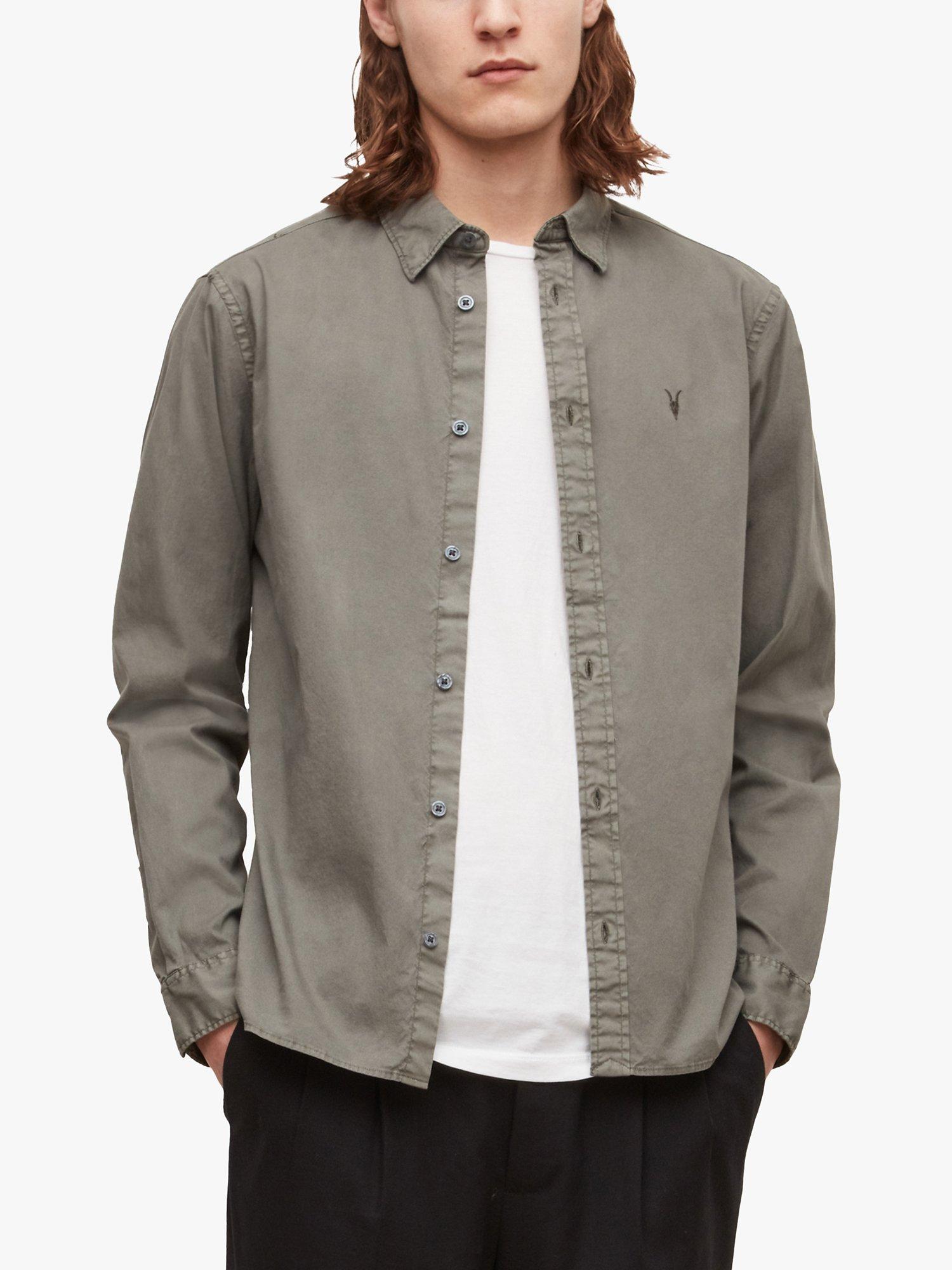 AllSaints Hawthorne Shirt, Tarnished Grey, XS