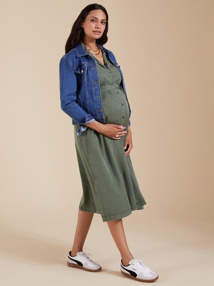 Isabella Oliver Kelsy Maternity Dress, Light Khaki
