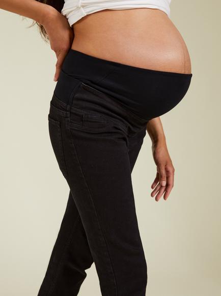 Isabella Oliver Over Bump Boyfriend Cut Maternity Jeans - view 2, Washed Black