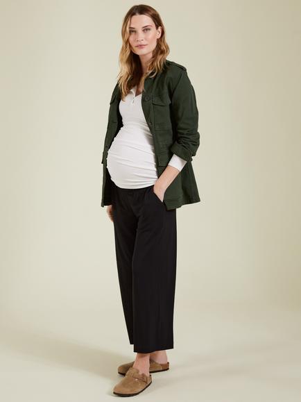 Isabella Oliver Bethany Maternity Trousers, Caviar Black - view 2, Caviar Black