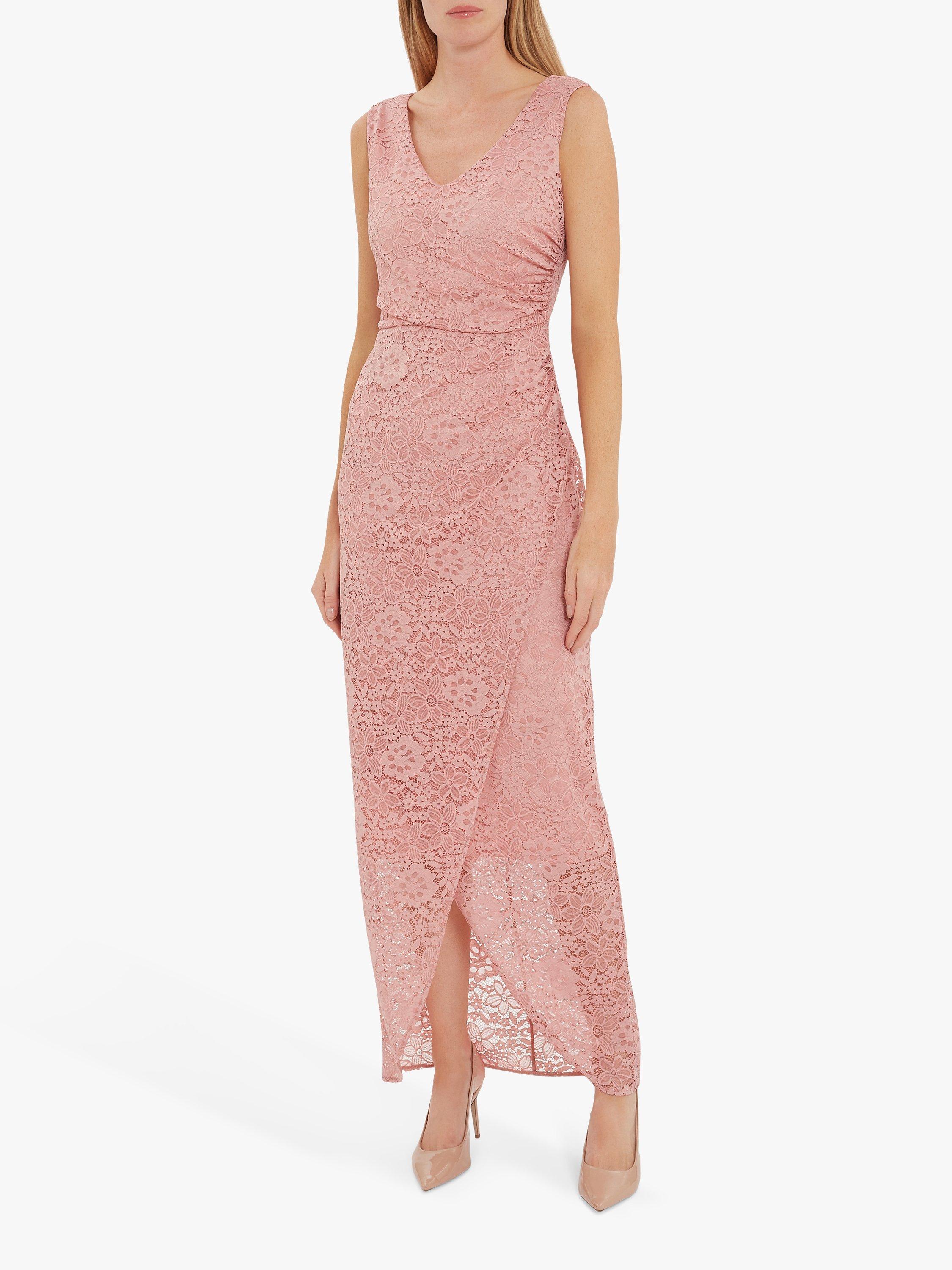 Gina Bacconi Leven Stretch Lace Dress, Damson, 18