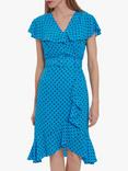 Gina Bacconi Fina Georgette Spot Wrap Dress