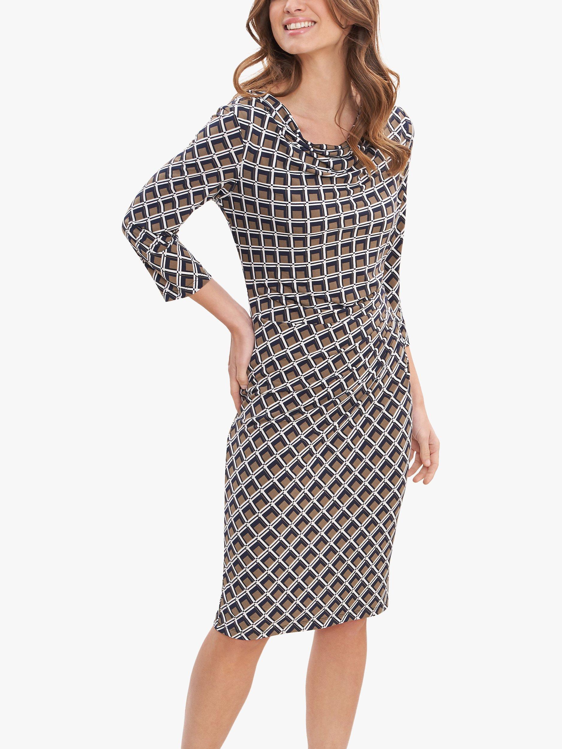 Gina Bacconi Talaina Printed Dress, Taupe