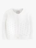 The Little Tailor Baby Pointelle Knit Cardigan, White