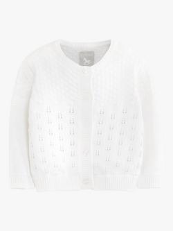 The Little Tailor Baby Pointelle Knit Cardigan - view 2, White