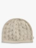 The Little Tailor Pointelle Cotton Knit Baby Hat, Fawn