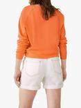 HUSH Denim Contrast Stitch Shorts, White