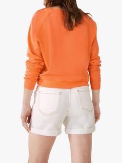 HUSH Denim Contrast Stitch Shorts, White - view 2, White