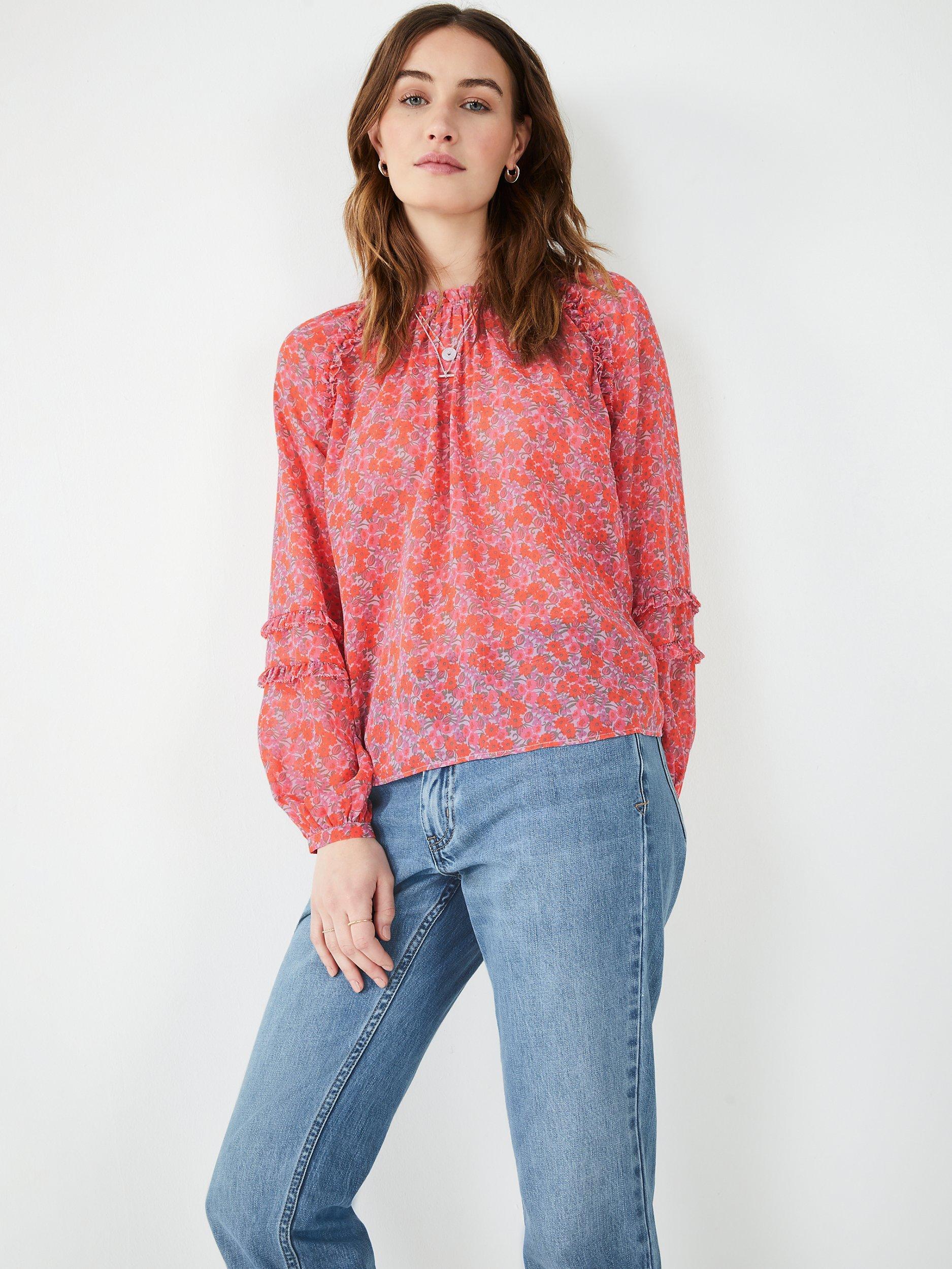 HUSH Violette Floral Print Long Sleeve Top, Multi