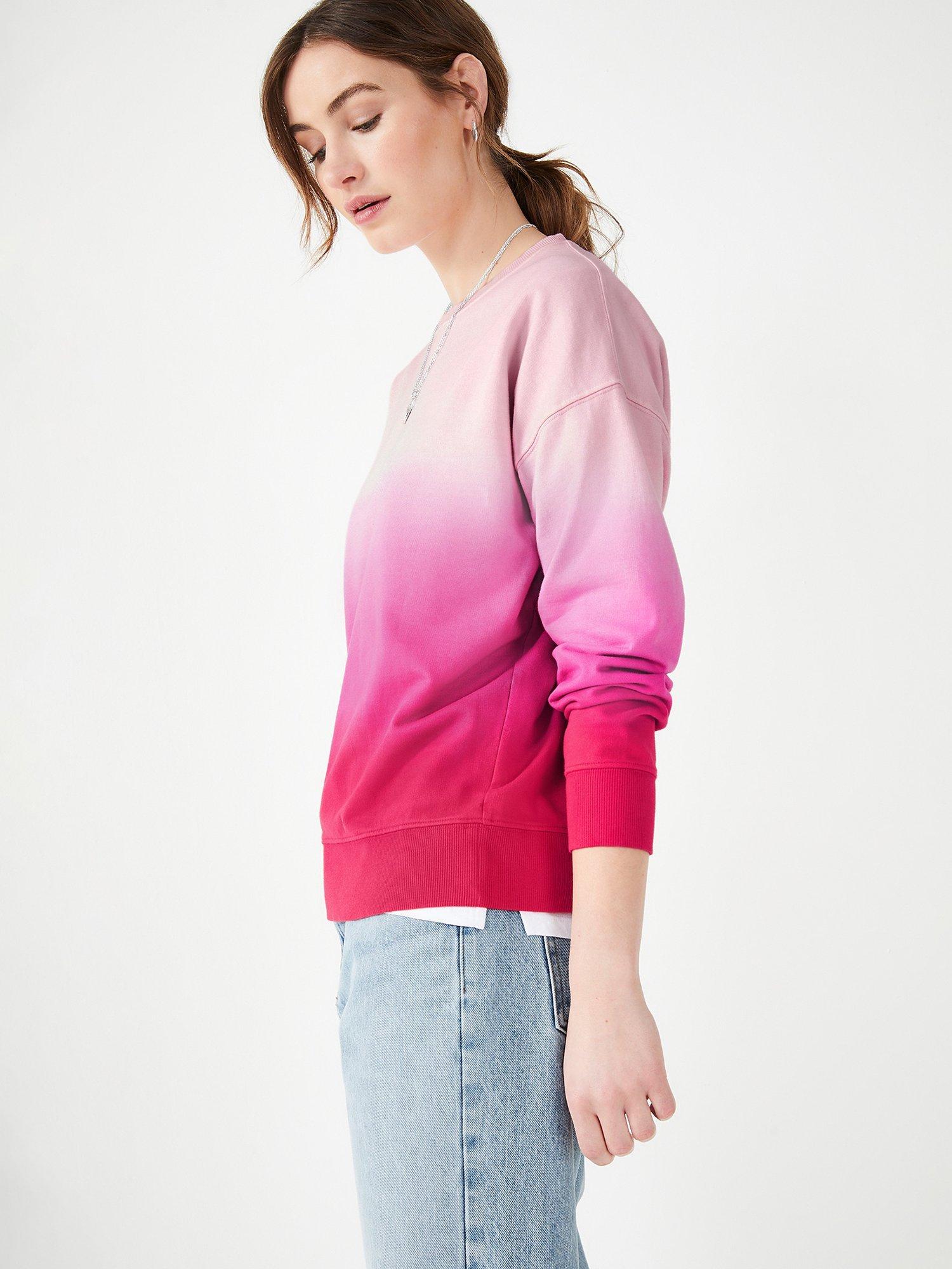 HUSH Ombre Relaxed Sweatshirt, Pink/Red