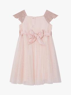 Monsoon Baby Estella Floral Embroidered Dress - view 2, Pink
