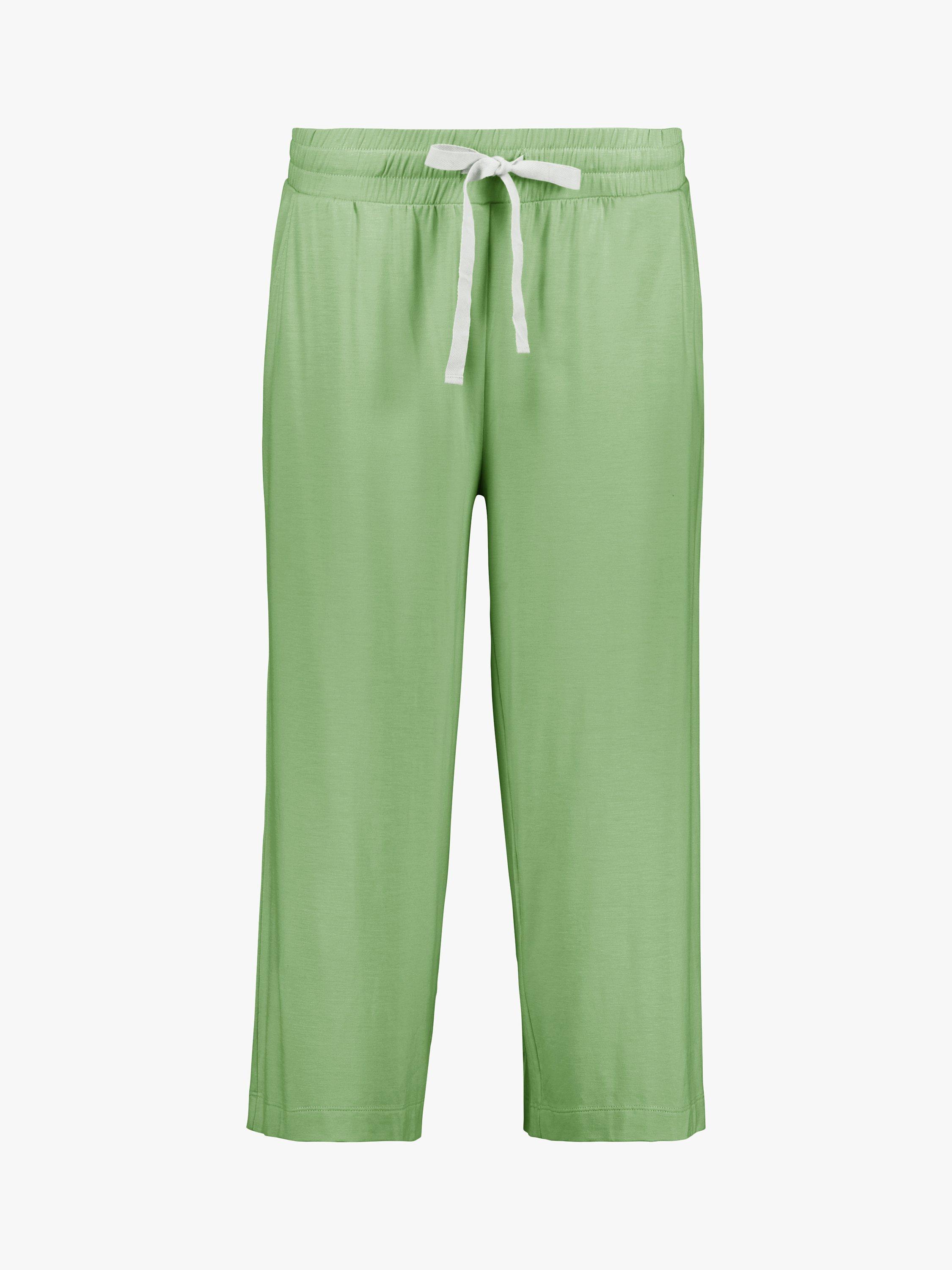 Product image 3 of 4, which shows Baukjen Peace Cropped Jersey Lounge Bottoms, Pale Leaf, 6