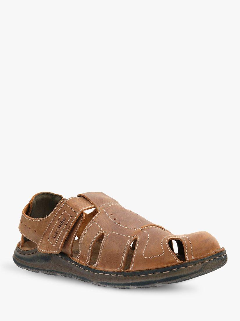 Josef Seibel Maverick 01 Castagne Leather Sandals, Brown, 6.5