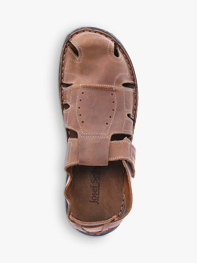 Josef Seibel Maverick 01 Castagne Leather Sandals, Brown, 6.5