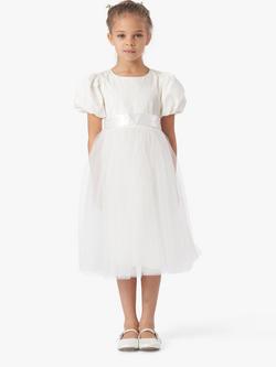 Angel & Rocket Kids' Selene Tafetta Bridesmaid Dress, Ivory