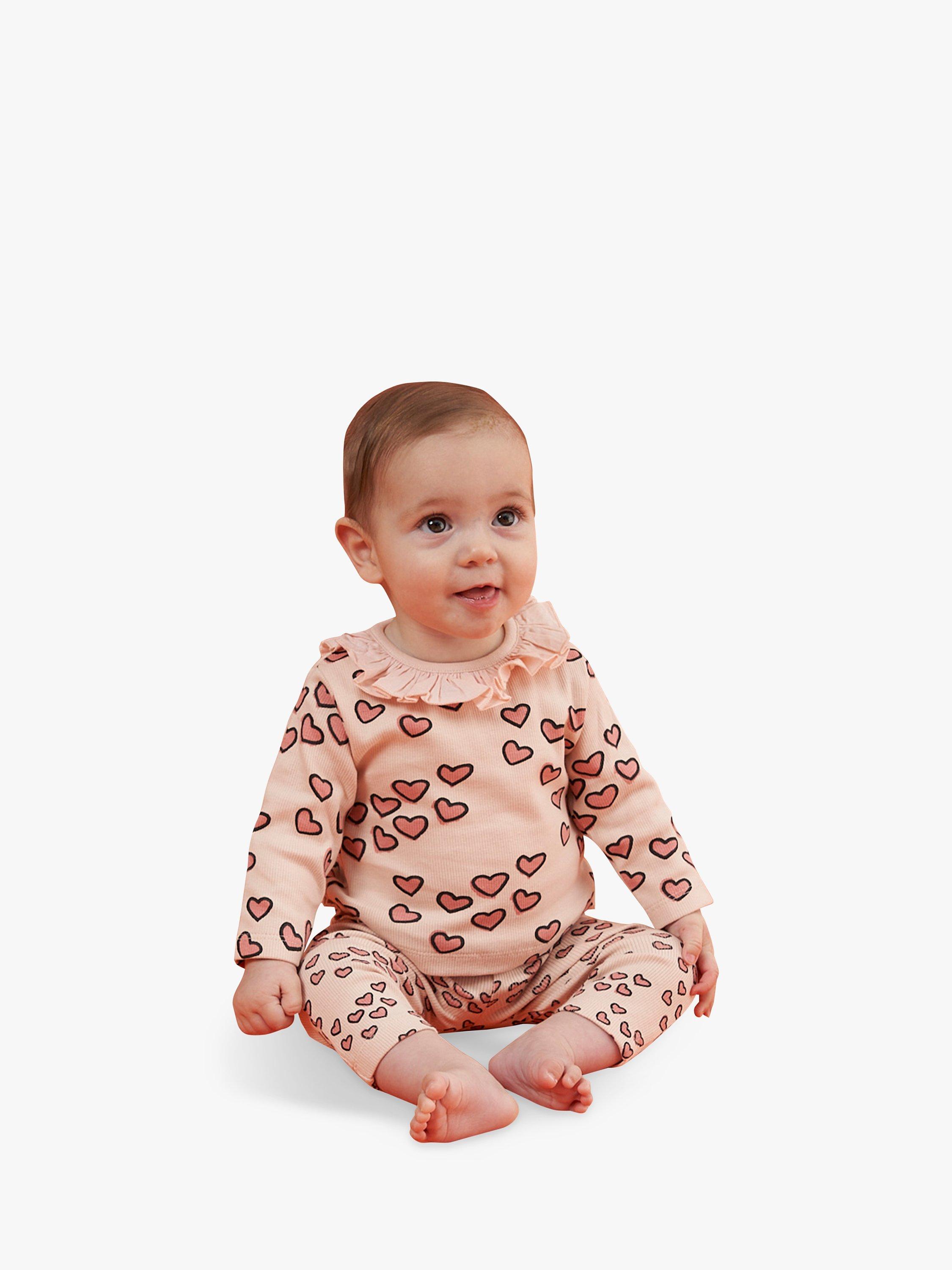 Angel & Rocket Baby Hettie Heart Outfit, Stone