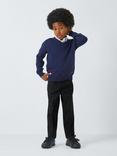 John Lewis ANYDAY Boys' Adjustable Waist Slim Fit School Trousers, Pack of 2