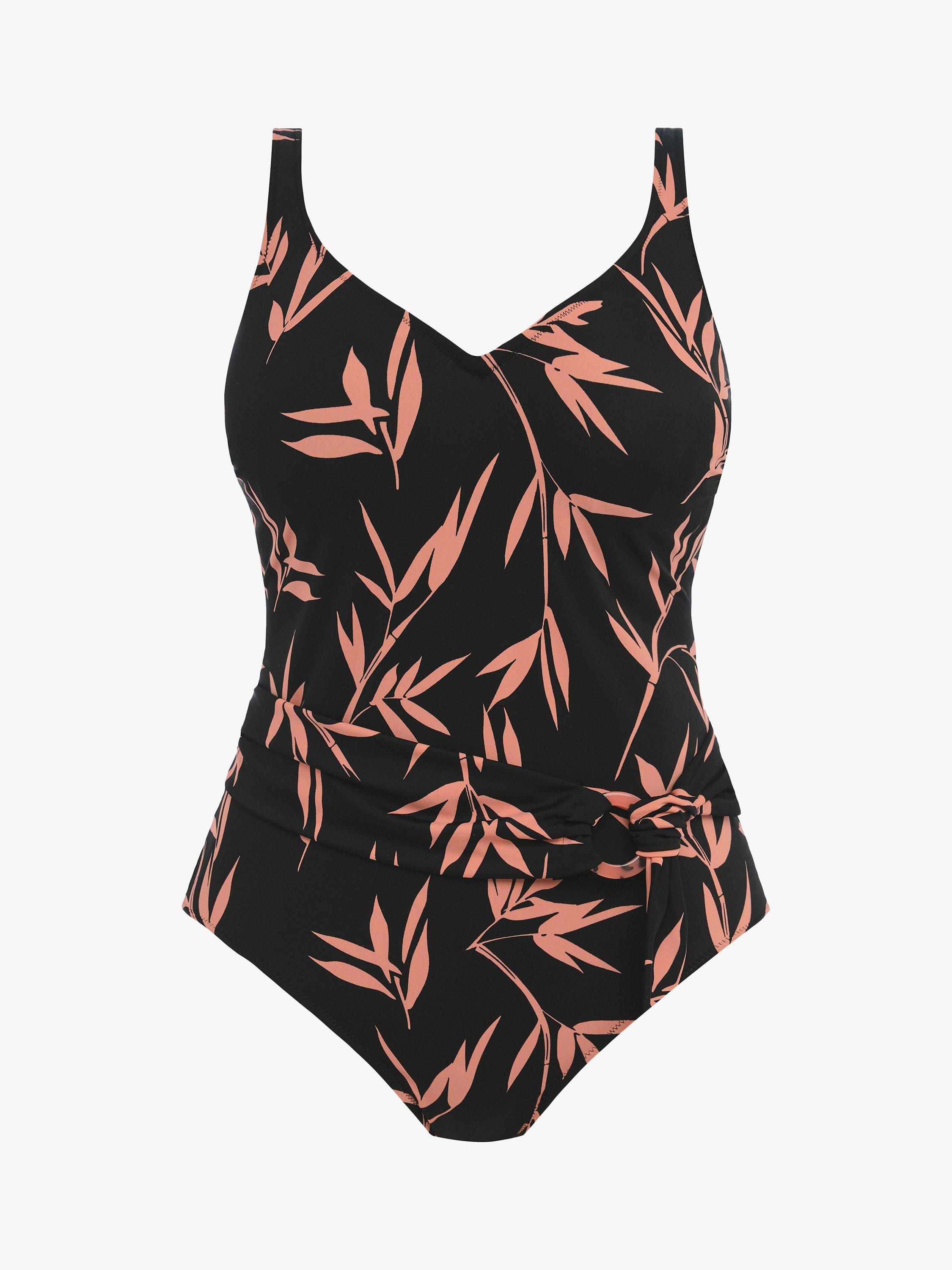 Product image 5 of 6, which shows Fantasie Luna Bay Swimsuit, Laquered Black, 38DD