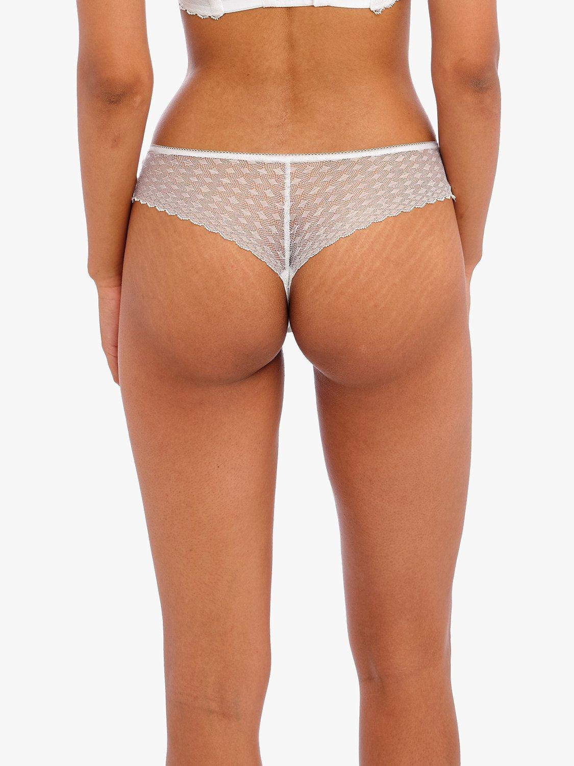 Product image 2 of 5, which shows Freya Signature Brazilian Knickers, White, L