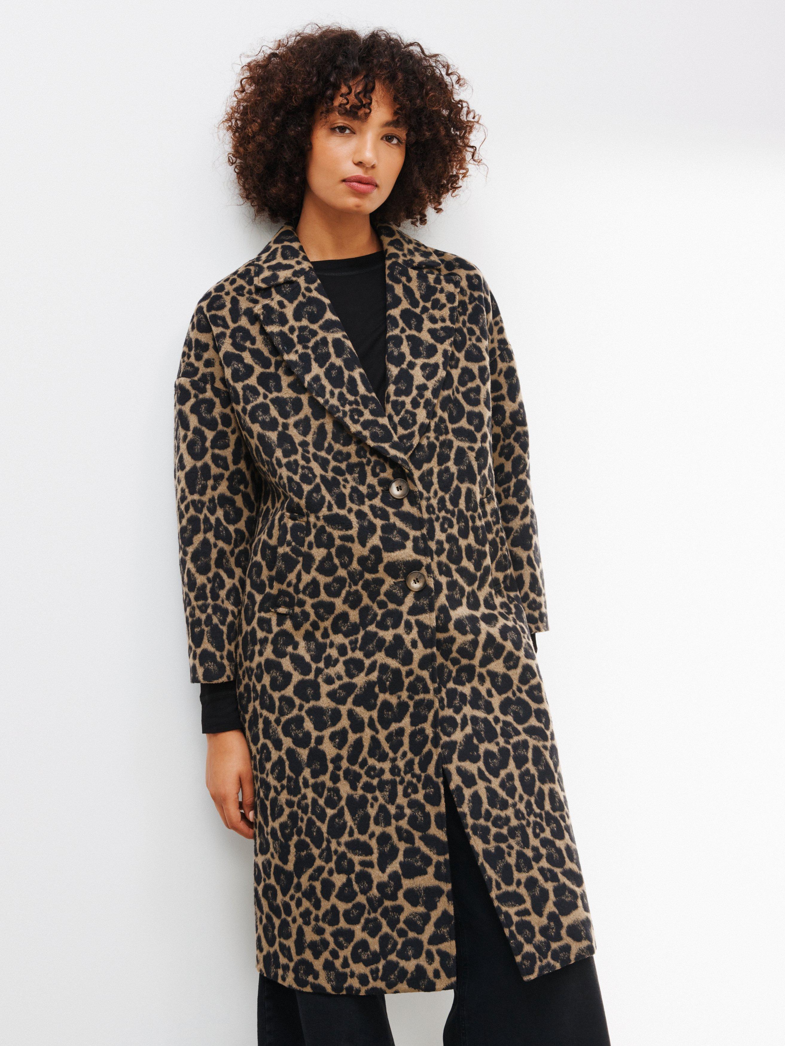 AND/OR Tahlia Bengal Print Coat, Neutral