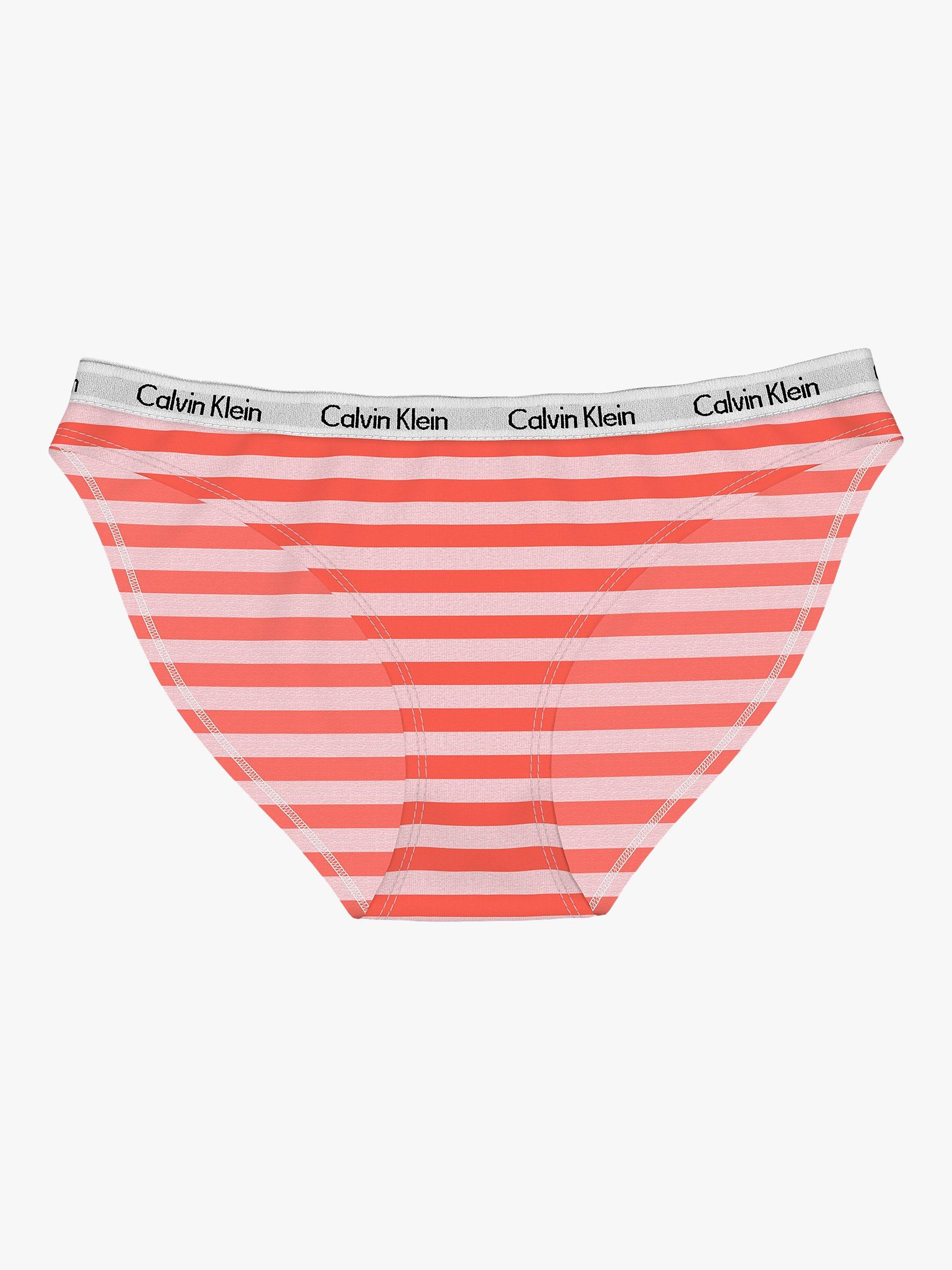 Calvin Klein Carousel Bikini Knickers, Rainer Stripe Pink Shell