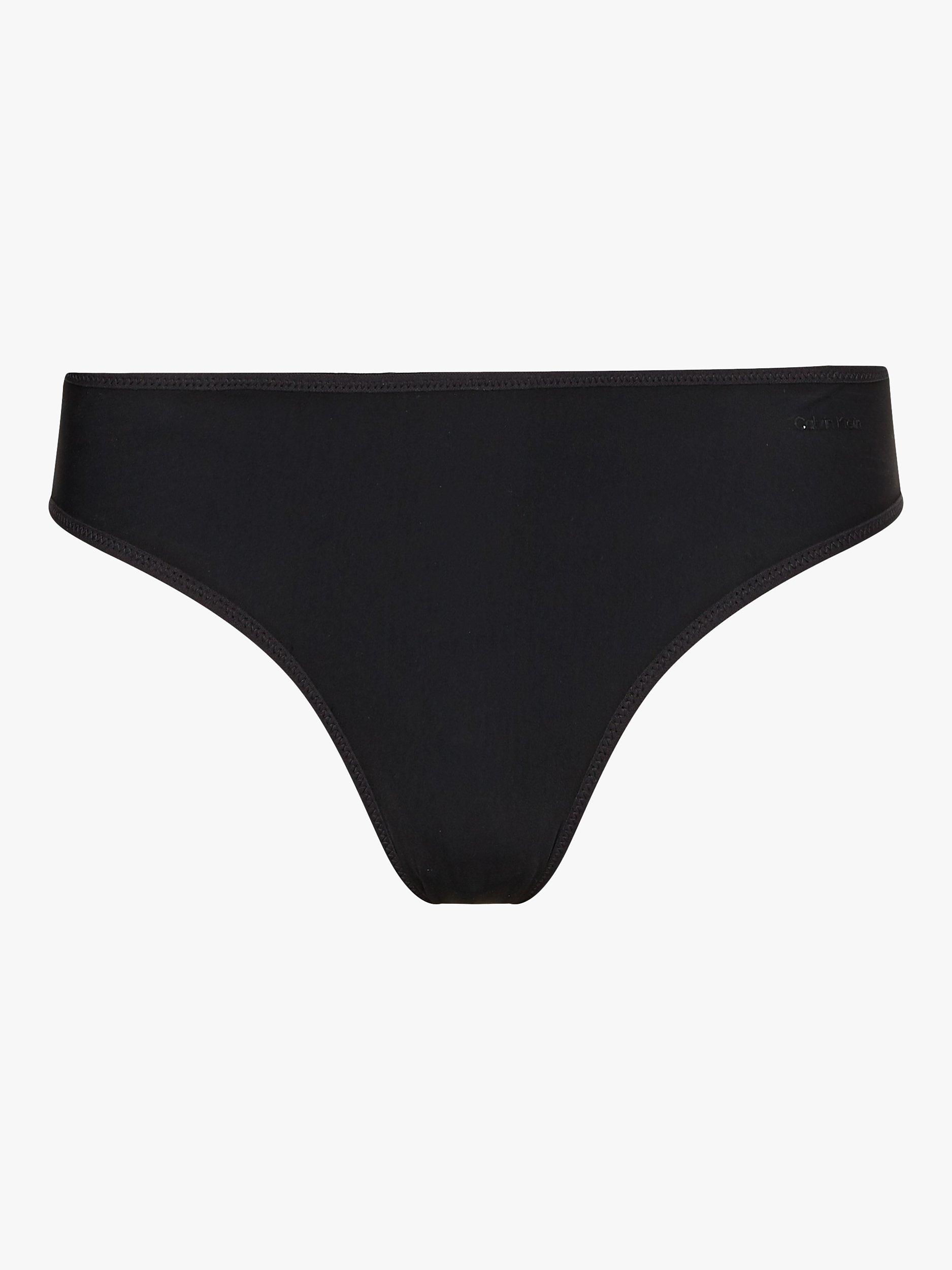Product image 3 of 6, which shows Calvin Klein Sheer Marquisette Bikini Knickers, Black, XS