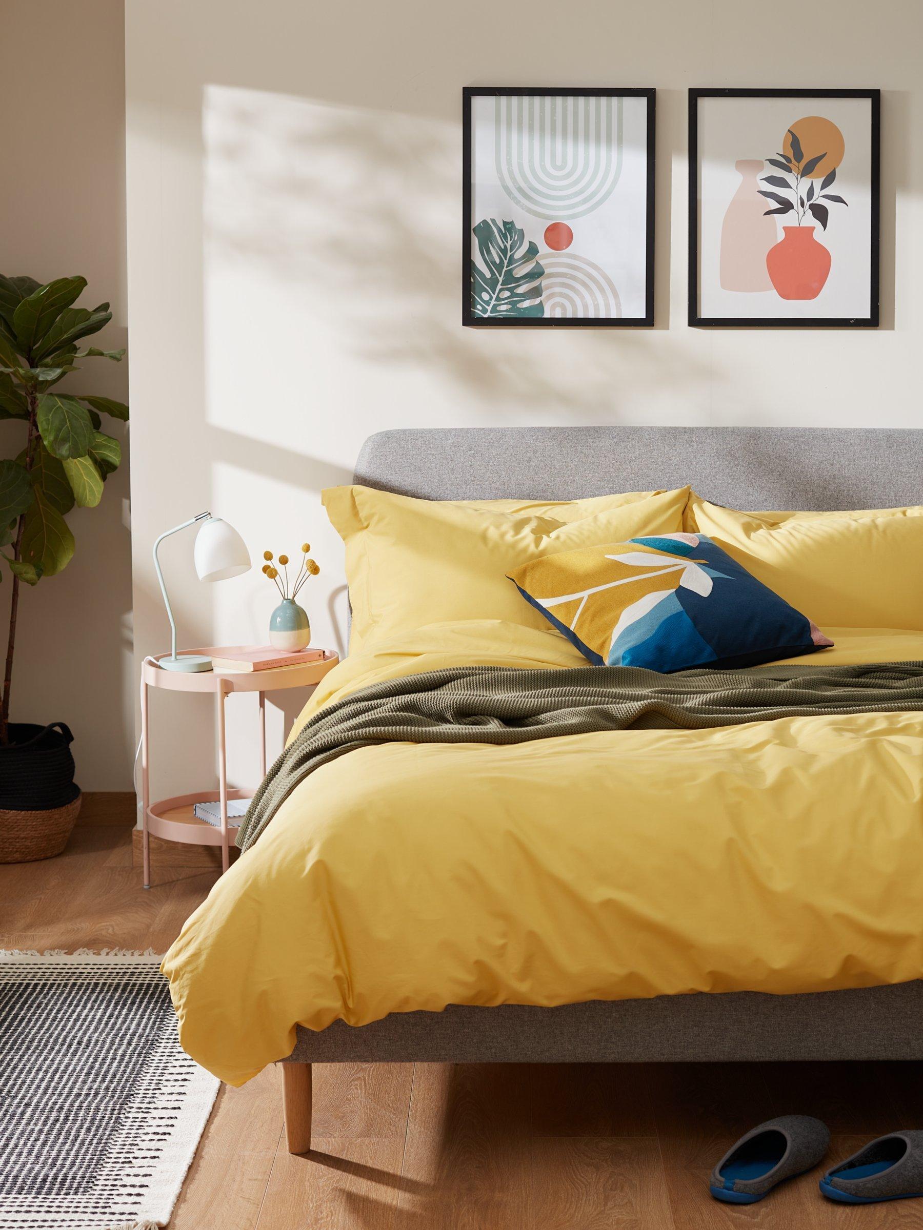 John Lewis ANYDAY Easy Care 200 Thread Count Polycotton Bedding, Mimosa