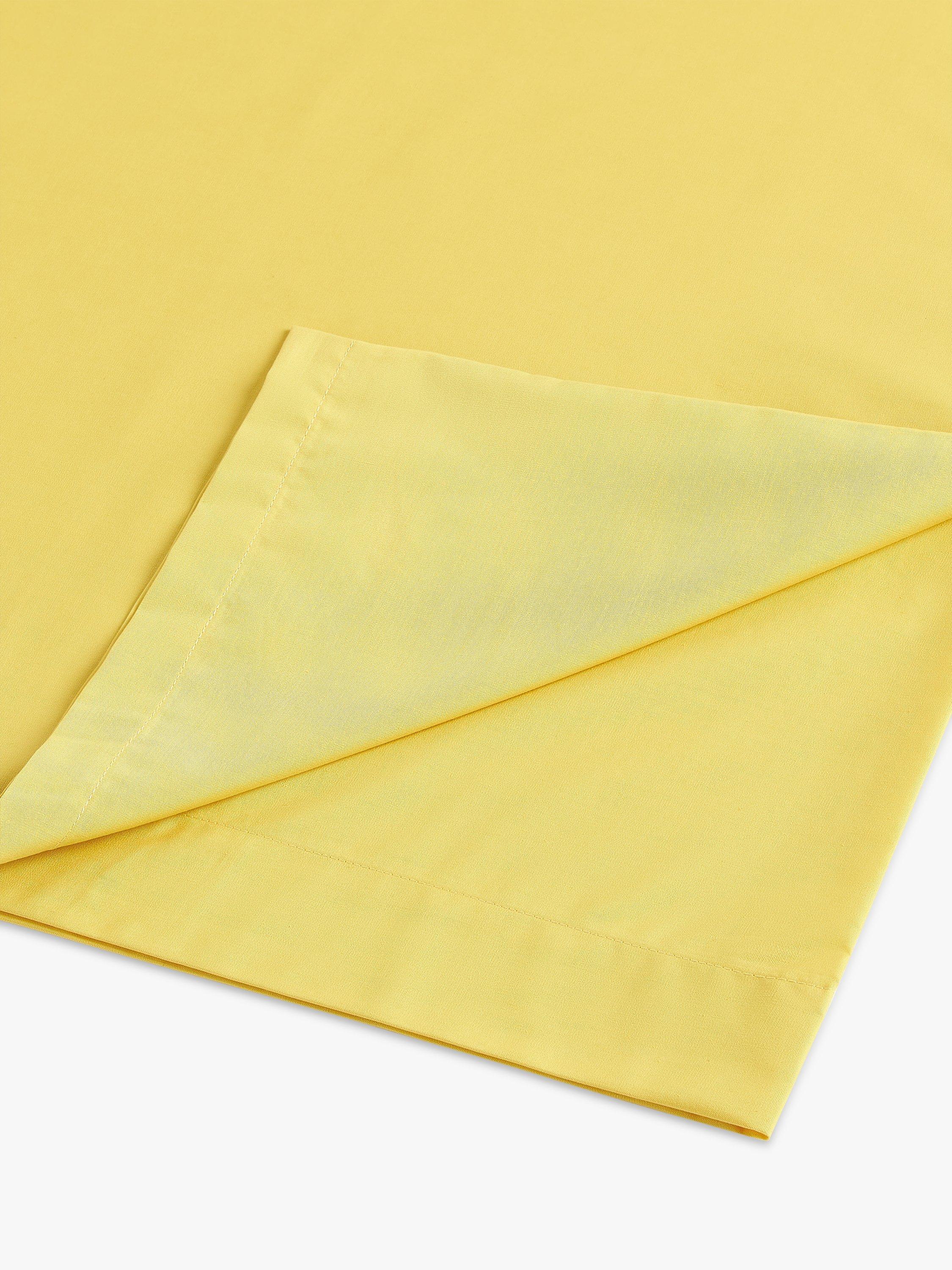 John Lewis ANYDAY 200 Thread Count Polycotton Double Flat Sheet, Mimosa