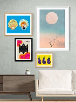 EAST END PRINTS Bo Lundberg 'India 68' Framed Print - view 2, Black Frame