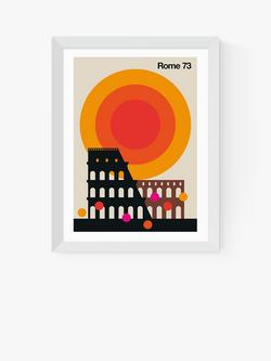 EAST END PRINTS Bo Lundberg 'Rome 73' Italy Framed Print, White Frame