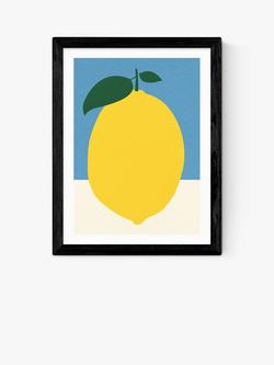 EAST END PRINTS Rosi Feist 'Yellow Lemon' Framed Print, Black Frame