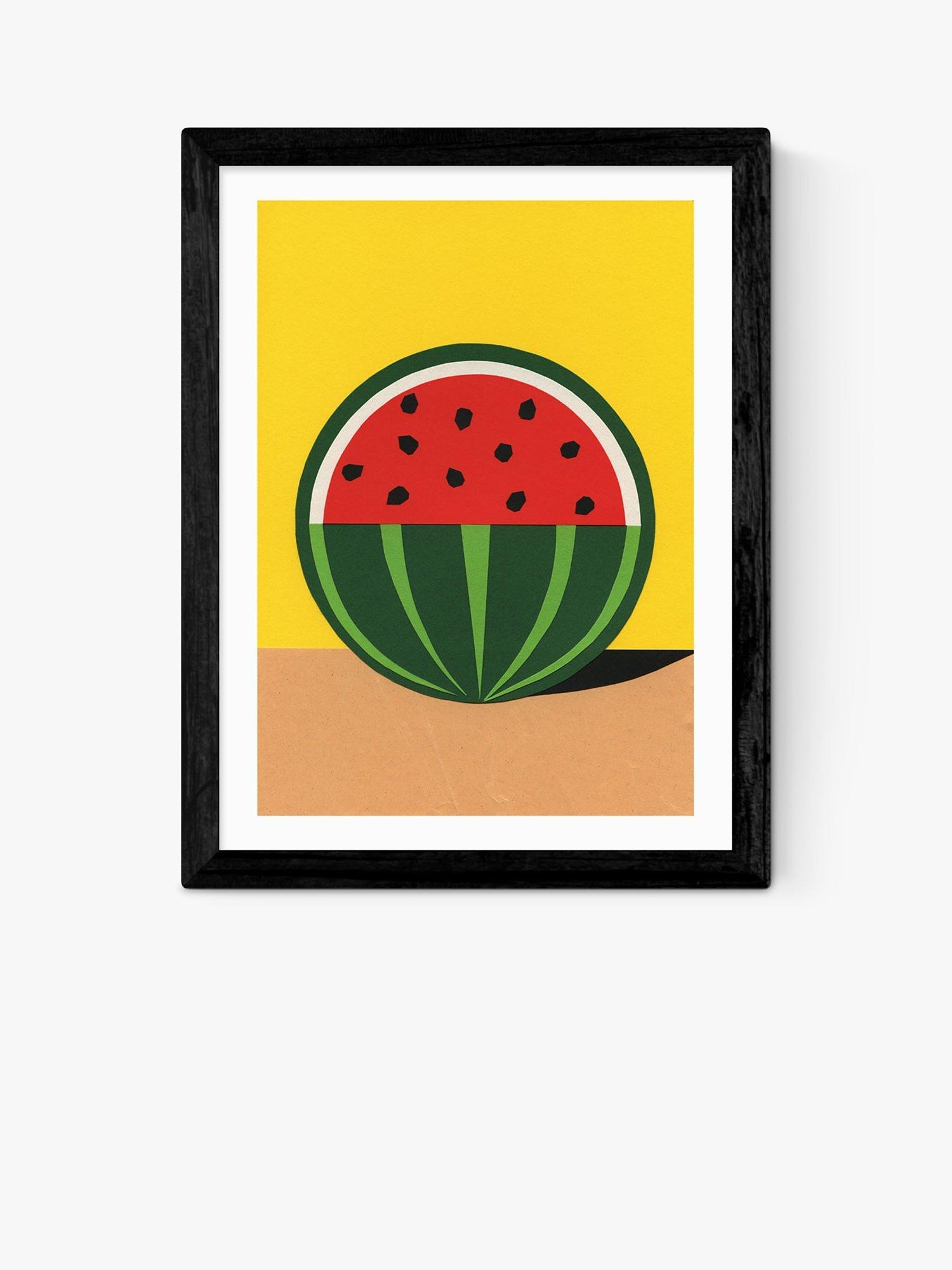 EAST END PRINTS Rosi Feist 'Quarter Watermelon' Framed Print, Black Frame