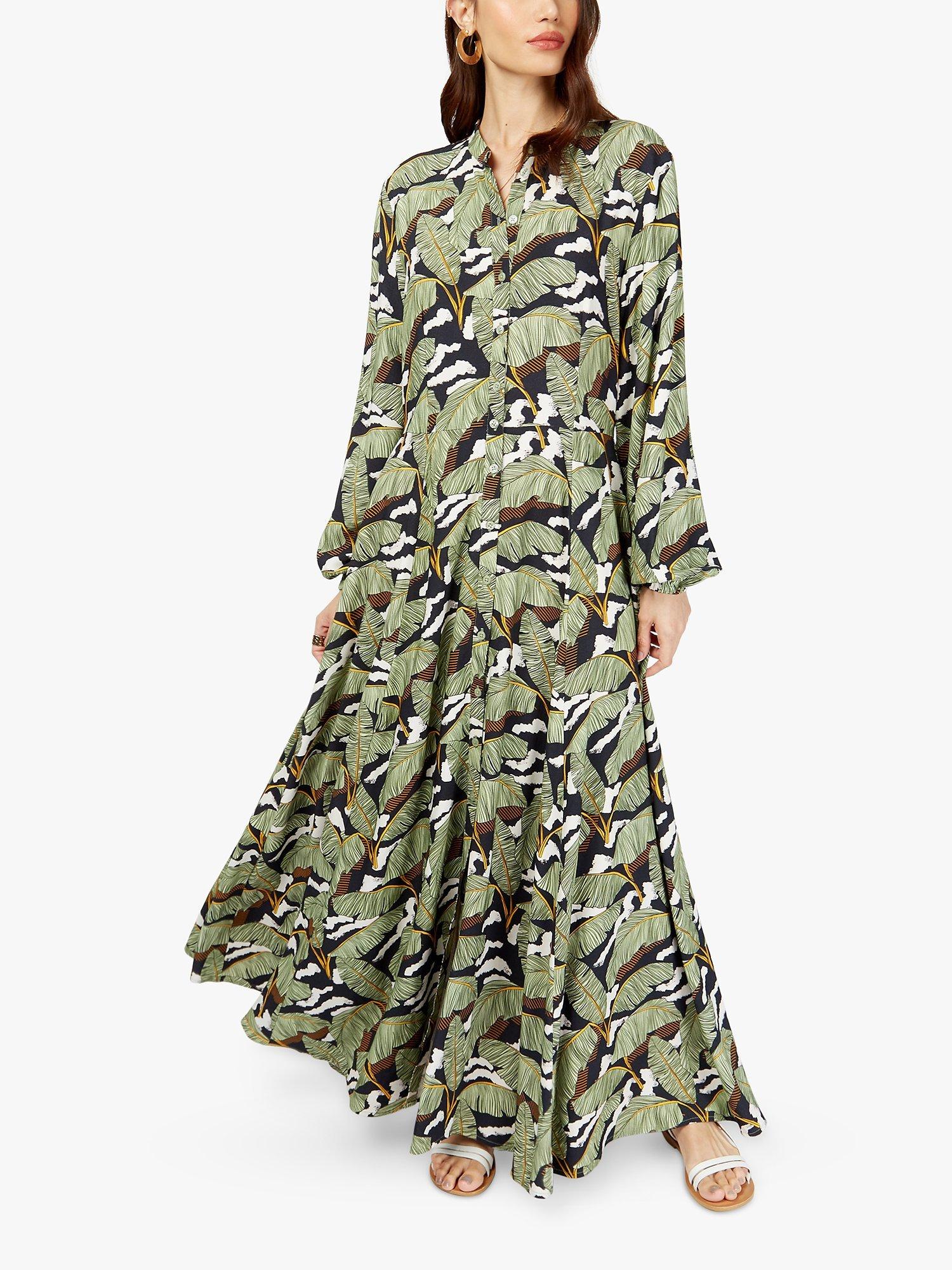 Somerset by Alice Temperley Banana Leaf Print Maxi Dress, Multi