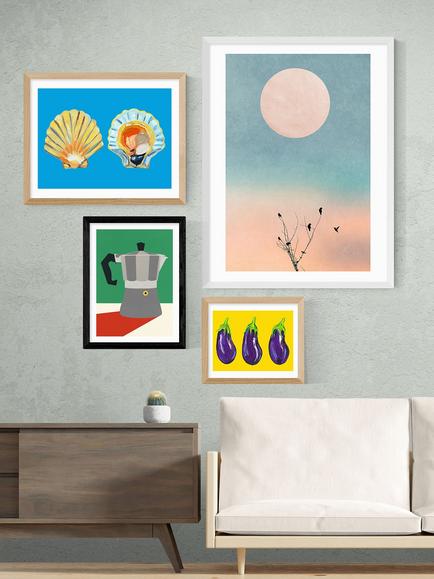 EAST END PRINTS Rosi Feist 'Espresso' Framed Print - view 2, Black Frame