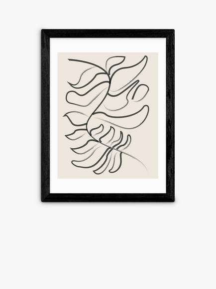 EAST END PRINTS Flower Love Child 'Sprung' Framed Print, Black Frame