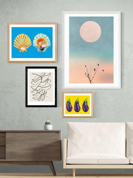 EAST END PRINTS Flower Love Child 'Sprung' Framed Print - view 2, Black Frame