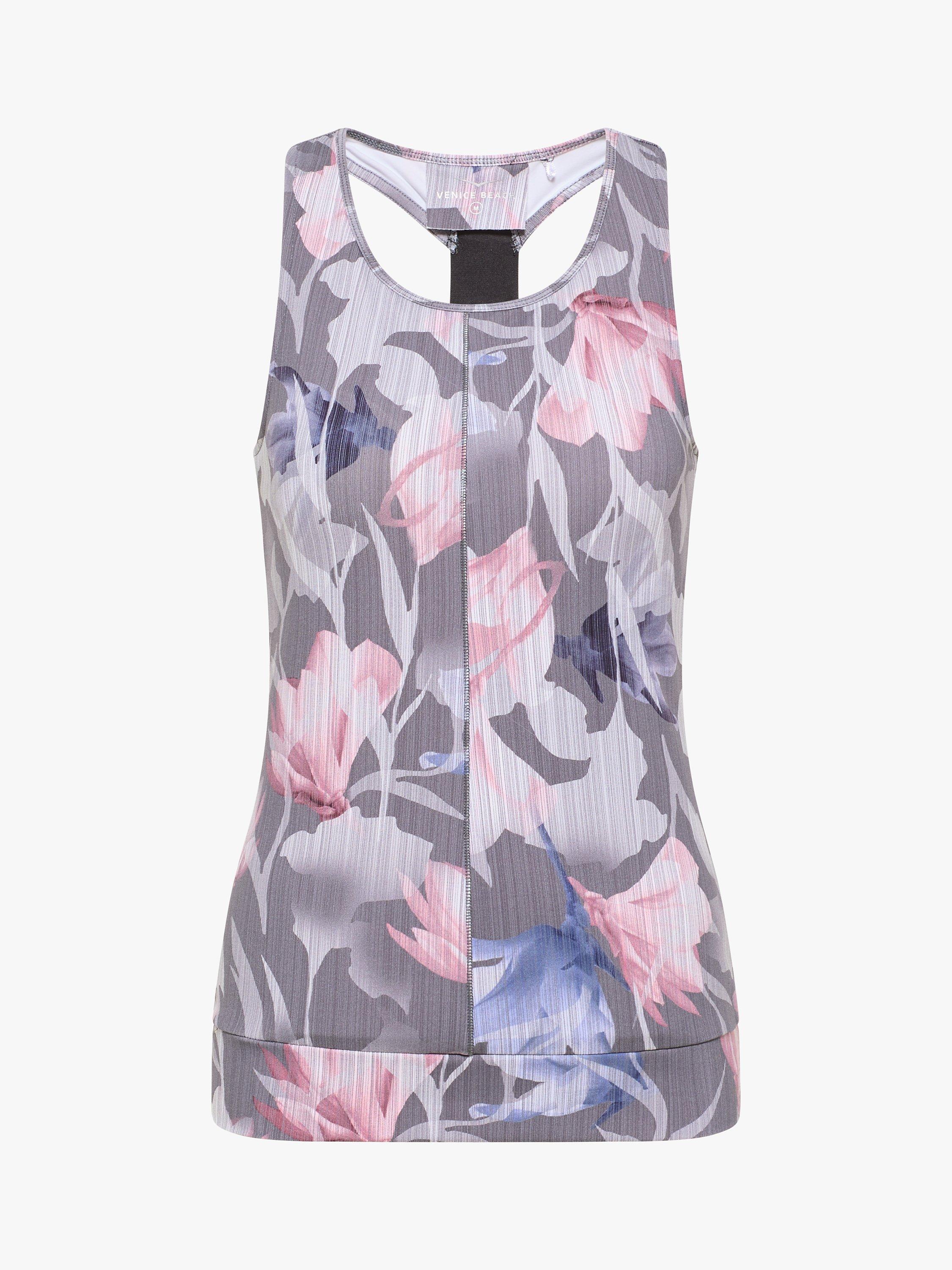 Product image 6 of 6, which shows Venice Beach Hailey Gym Vest, Floral Magnolia, S