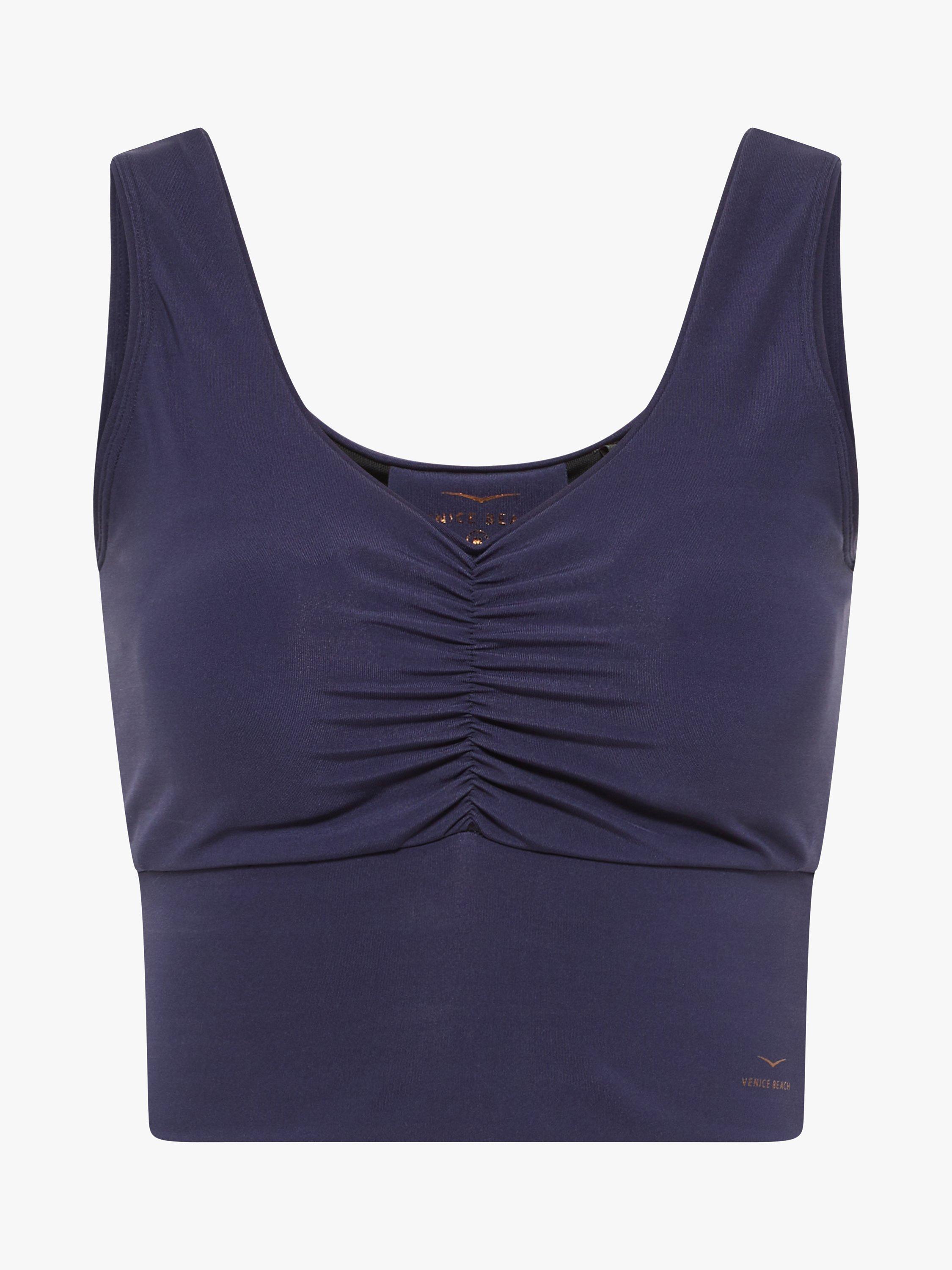 Product image 6 of 6, which shows Venice Beach Alpha Gym Crop Top, Indigo Blue, XS