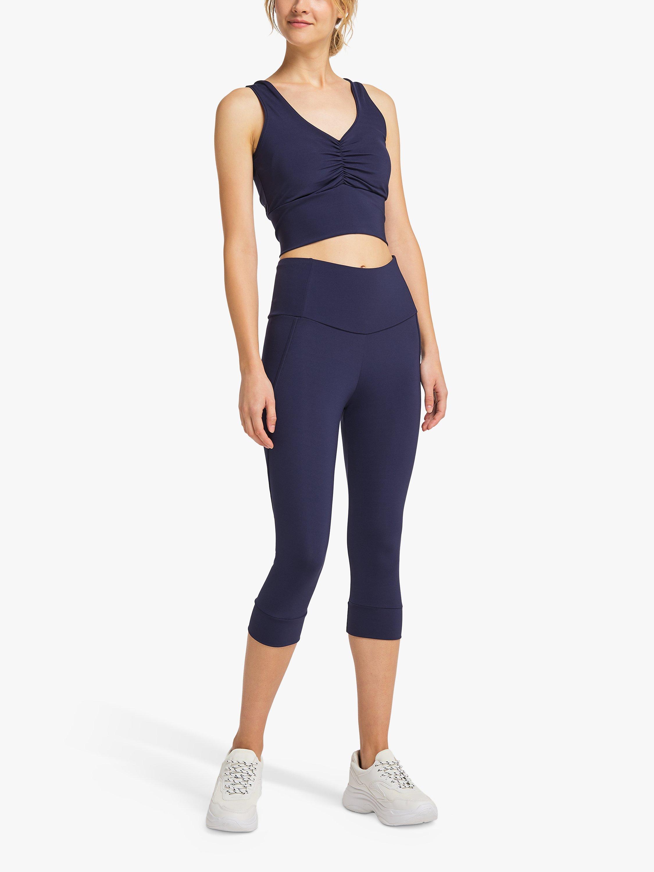 Product image 2 of 6, which shows Venice Beach Alpha Gym Crop Top, Indigo Blue, XS