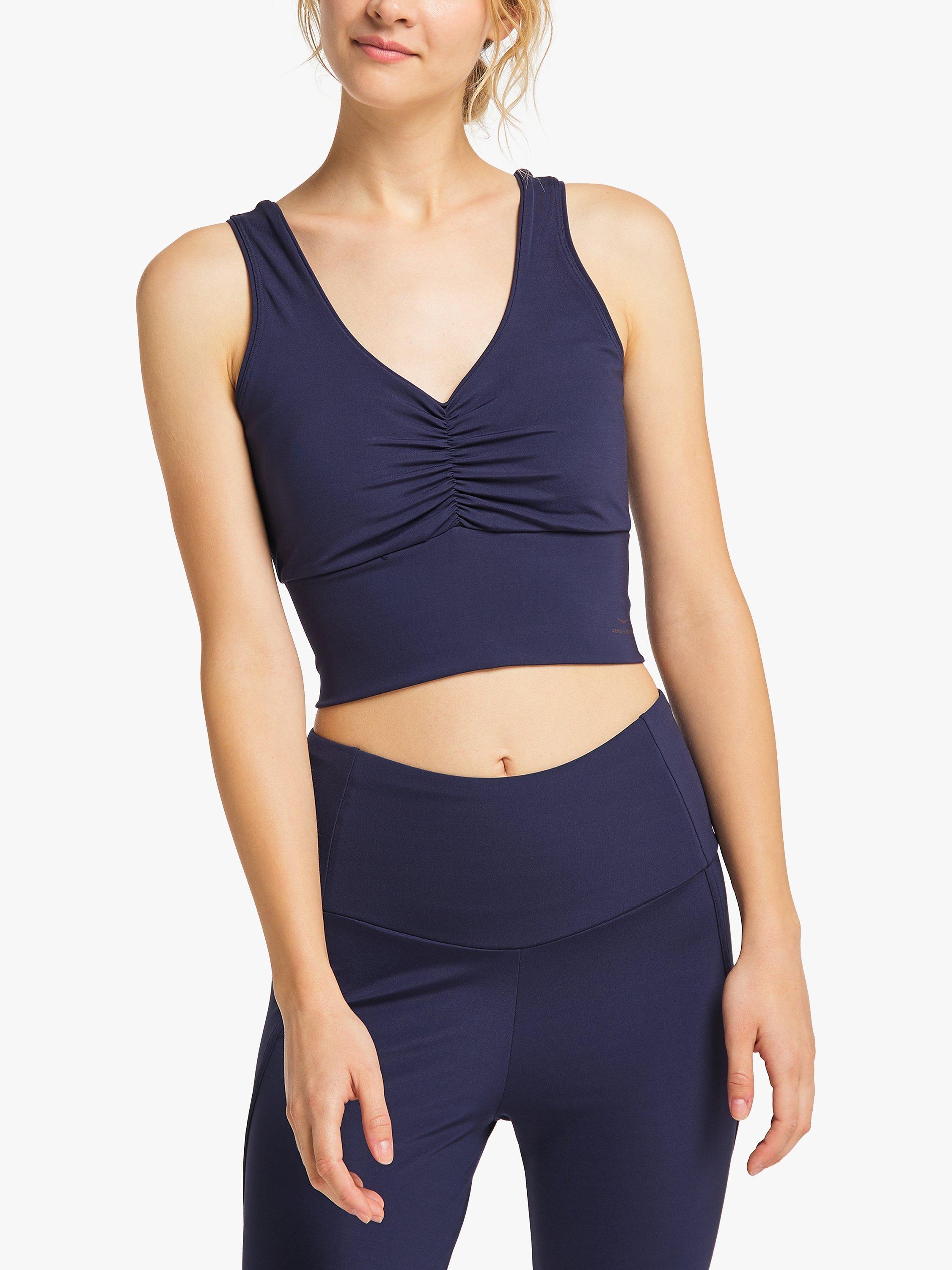 Product image 3 of 6, which shows Venice Beach Alpha Gym Crop Top, Indigo Blue, XS