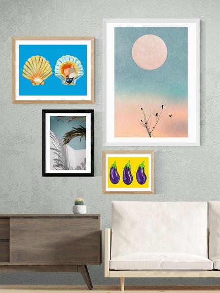EAST END PRINTS Honeymoon Hotel 'Me Casa' Framed Print - view 2, White Frame
