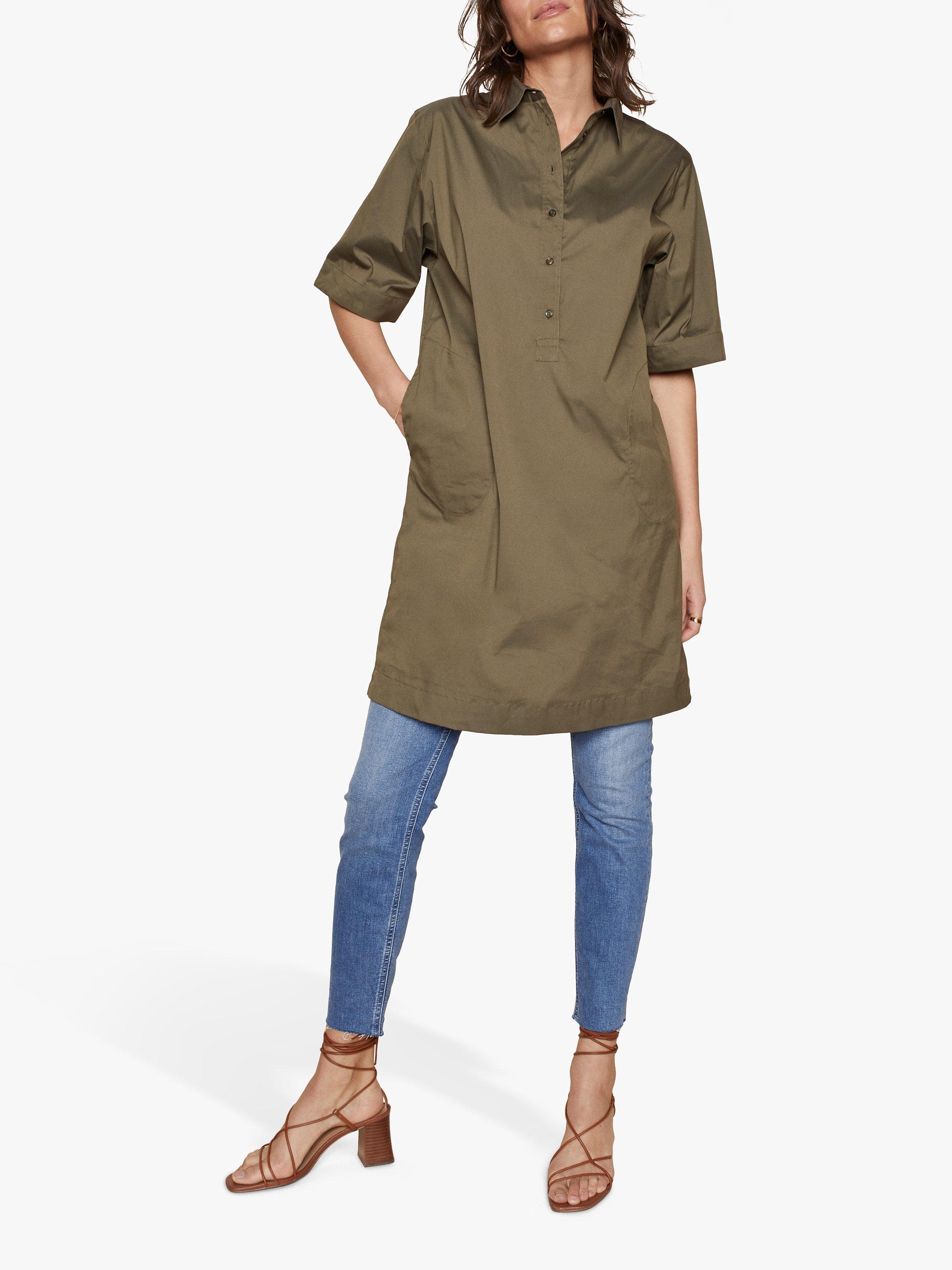 MOS MOSH Carlee Shirt Midi Dress, Ivy Green
