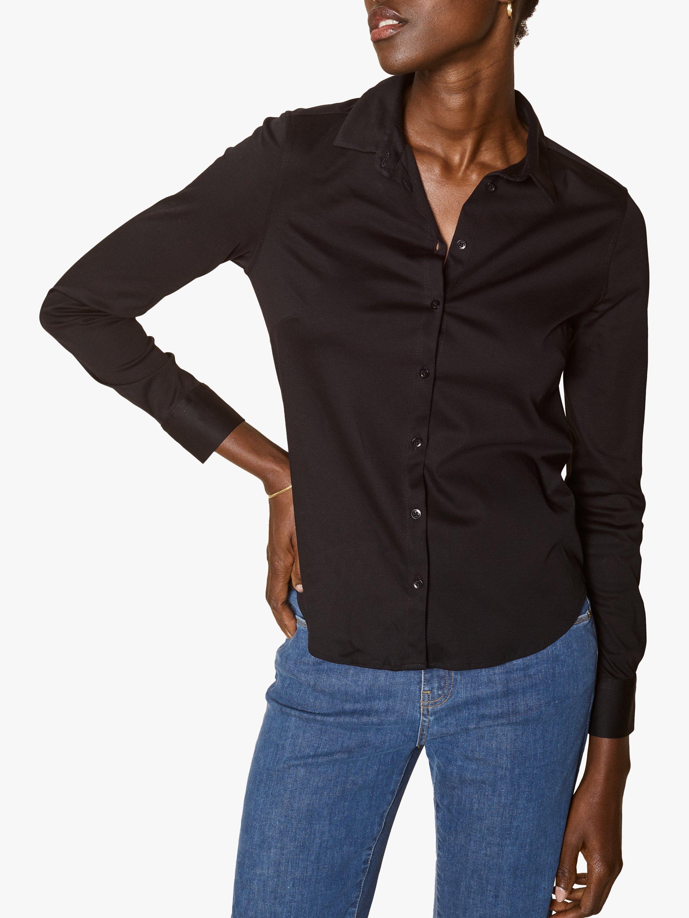 Product image 1 of 3, which shows MOS MOSH Tina Jersey Shirt, Black, XS