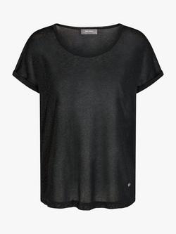 MOS MOSH Kay Shimmer Top - view 2, Black