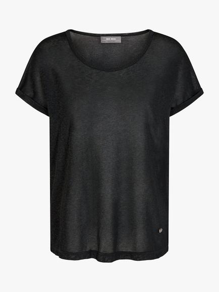 MOS MOSH Kay Shimmer Top - view 2, Black