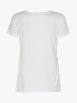 MOS MOSH Arden Organic Cotton V Neck T-Shirt - view 2, White