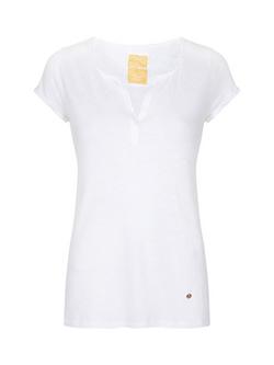 MOS MOSH Troy Linen Cotton Blend T-Shirt, White - view 2, White