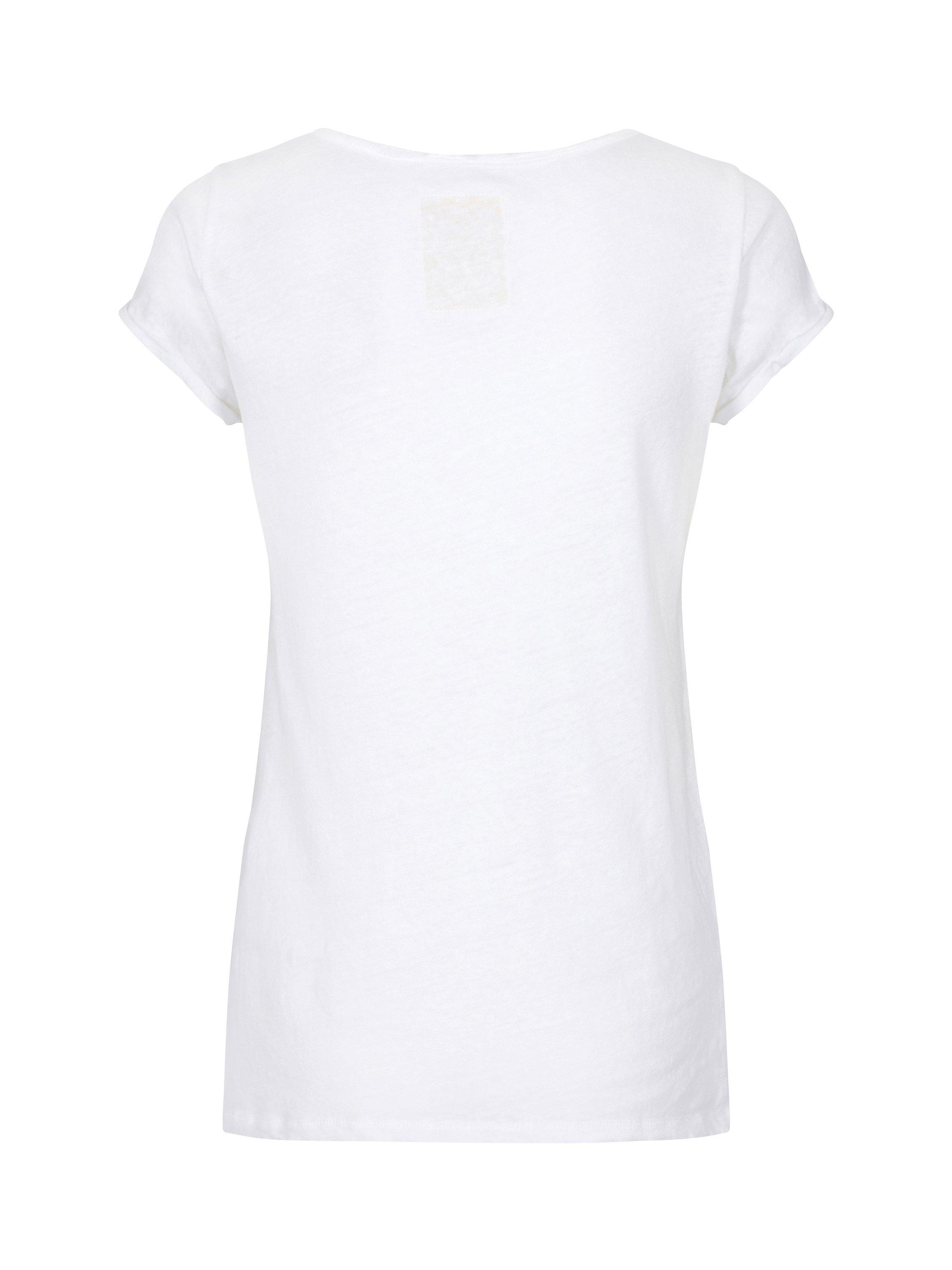 Product image 3 of 3, which shows MOS MOSH Troy Linen Cotton Blend T-Shirt, White, XS