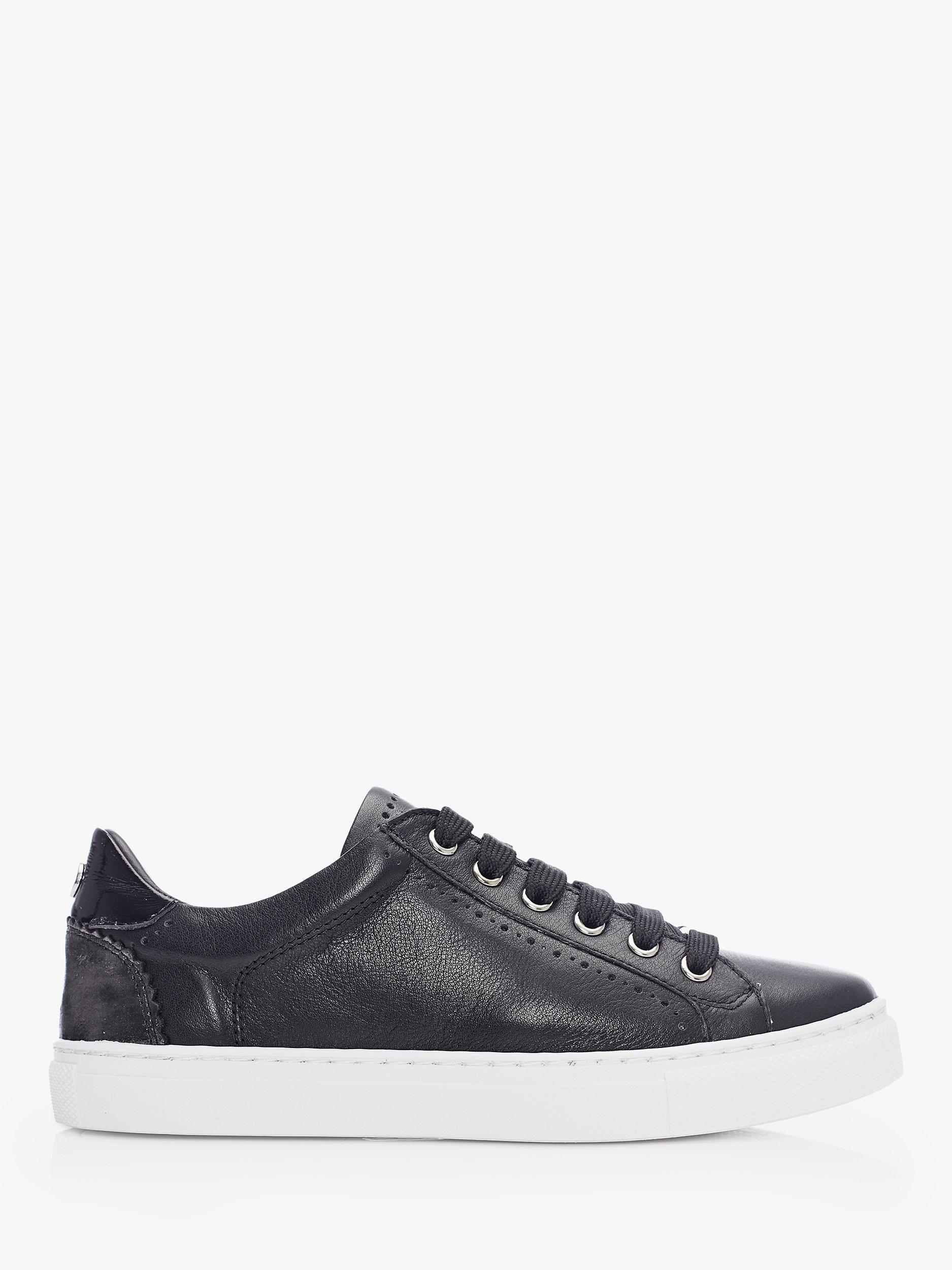 Moda in Pelle Anatoli Leather Lace Up Trainers, Black