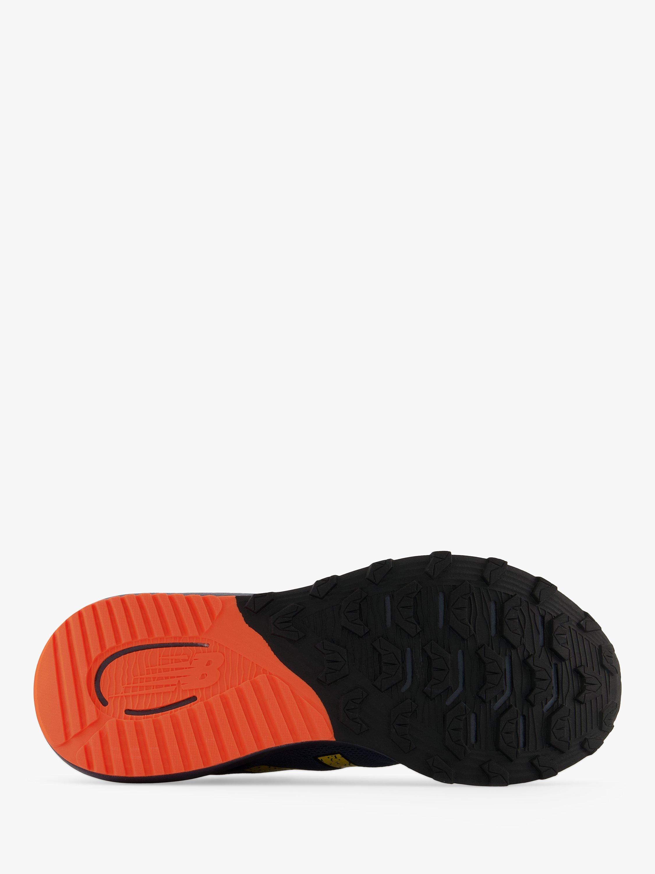 Product image 7 of 9, which shows New Balance NITRELv4 Men's Trail Running Shoes, Grey with Yellow and Orange, 12.5